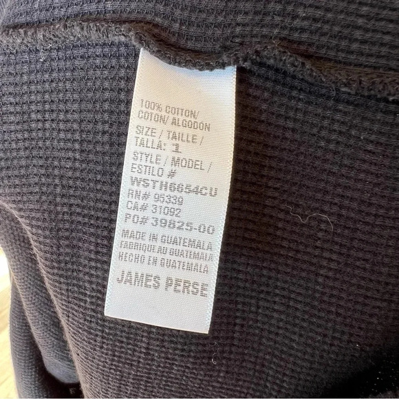 Standard James Perse Waffle Knit Long Sleeve Maxi Dress Abyss Dark Grey 1 Cozy - Picture 7 of 9